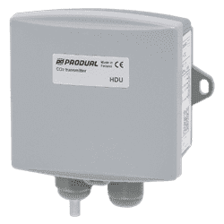 Toon details voor CO2-transmitter en PI-regelaar voor koude ruimtes serie HDU Afbeelding van CO2-transmitter en PI-regelaar voor koude ruimtes serie HDU