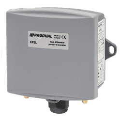 Toon details voor Drukverschiltransmitter dubbel voor luchtbehandeling serie KPEL Afbeelding van Drukverschiltransmitter dubbel voor luchtbehandeling serie KPEL