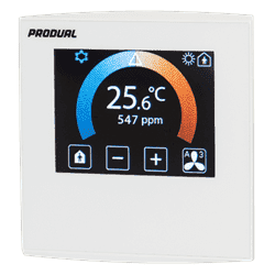 Toon details voor Produal ruimtebediening met touchscreen voor externe regelaars serie ROU Afbeelding van Produal ruimtebediening met touchscreen voor externe regelaars serie ROU