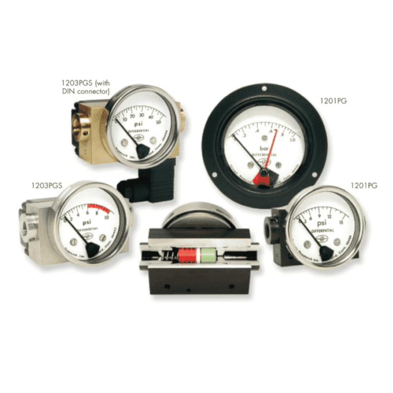 Orange differential pressure gauge series 1201
