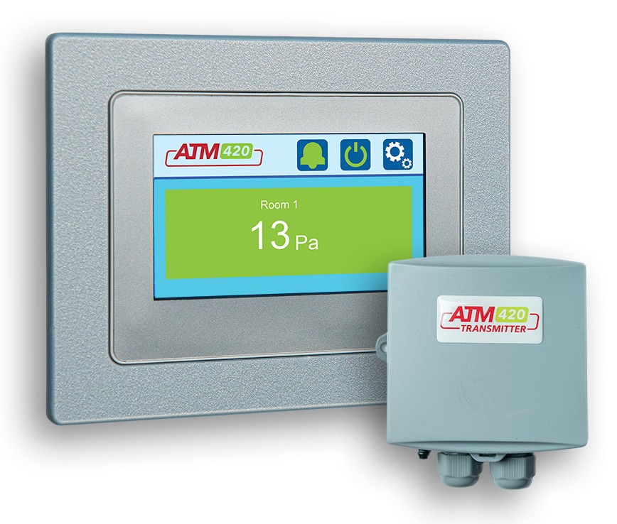 Hitma touchscreen room pressure monitor series ATM420