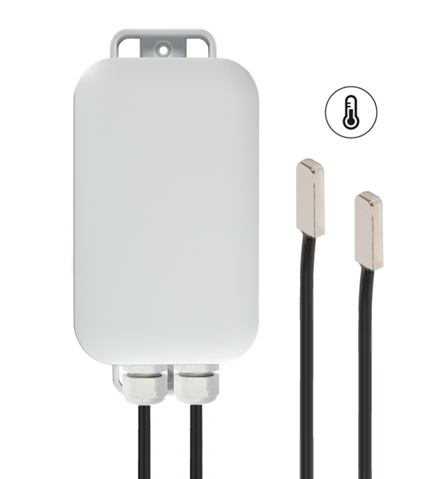 ANB-2TEX-S1-IP67-3M NB-IoT Datalogger – Temperature measurements with 2 external (surface) sensors (3m) and IP67 housing